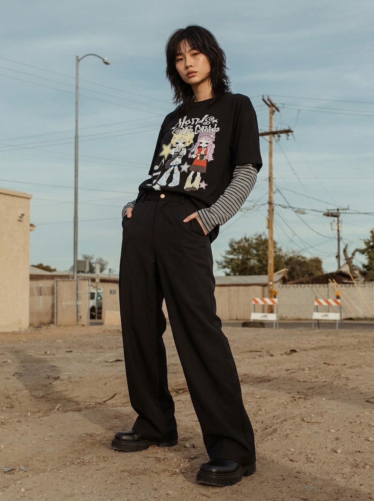 Hands Off Club Layered T-Shirt