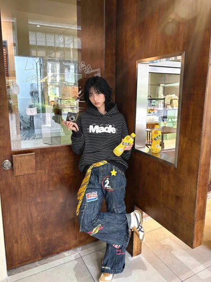 Made Striped Oversized Hoodie