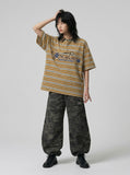 Mafa Vintage Striped Polo Shirt