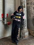 Star Applique Color Block Zip-Up Hoodie