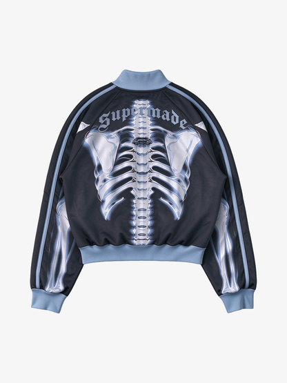 Bone Graphic Cropped Jacket