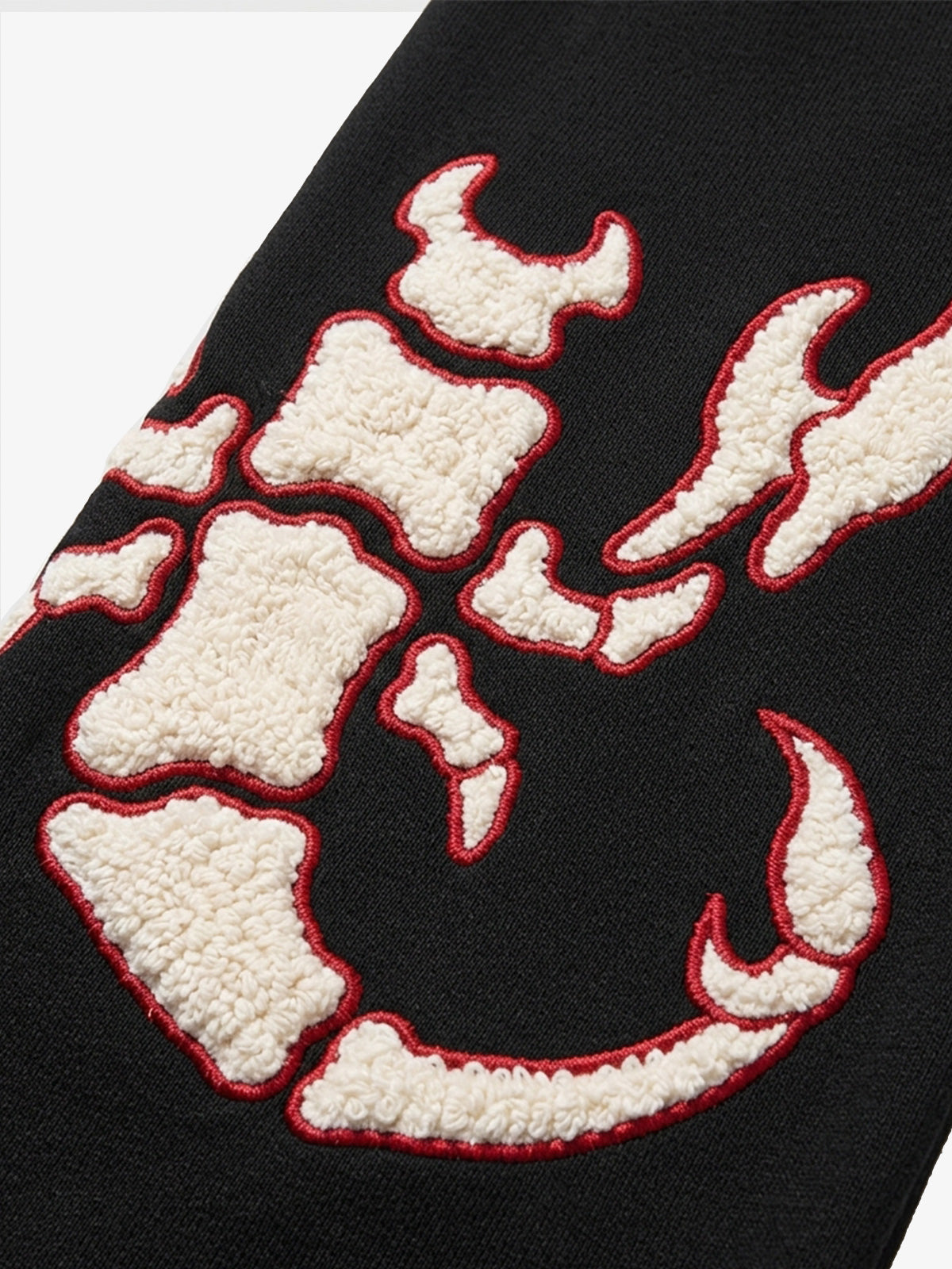 Scorpion Skeleton Terry Embroidered Wide-Leg Sweatpants; Black / S, Black / M, Black / L, Black / XL, Black / 2XL