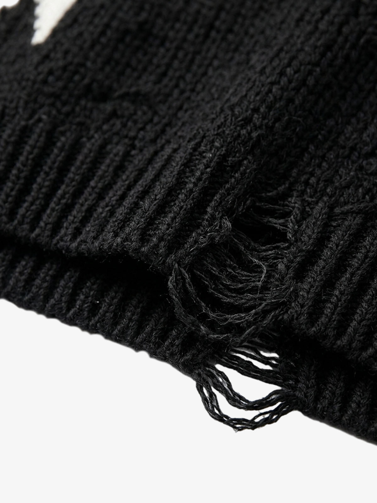 Salt Bones Skull Graphic Knit Sweater; Basic Black / S, Basic Black / M, Basic Black / L, Basic Black / XL, Basic Black / 2XL