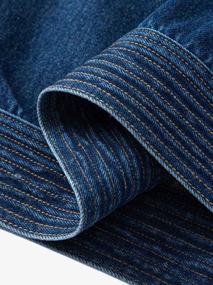 Structured Napoleonic Denim Jacket; Dark Blue / M, Dark Blue / L, Dark Blue / XL, Dark Blue / 2XL