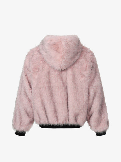 Street Fur Reversible Hooded Jacket - 2493; Black / S, Black / M, Black / L, Black / XL
