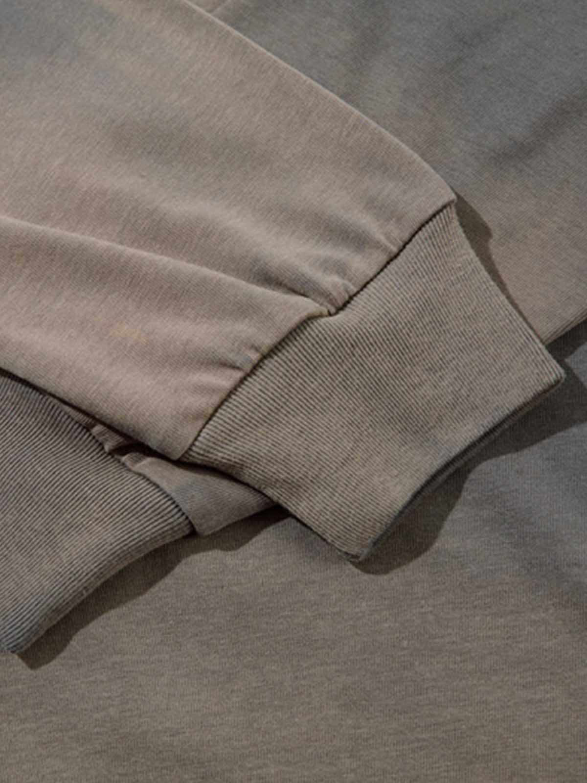 Gradient Washed Ripped Casual Sweatshirt; Gray / M, Gray / L, Gray / XL, Gray / 2XL