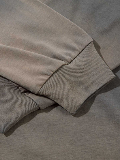 Gradient Washed Ripped Casual Sweatshirt; Gray / M, Gray / L, Gray / XL, Gray / 2XL