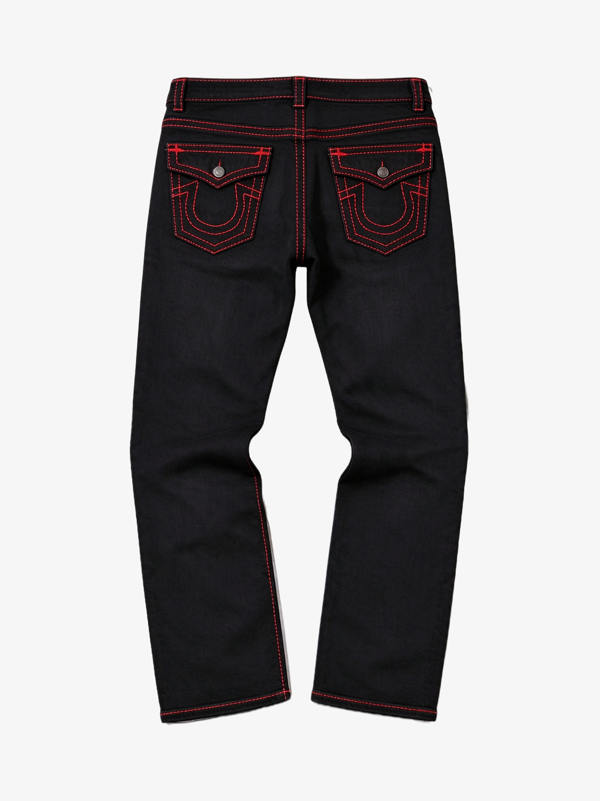 Contrast Stitch Straight Jeans