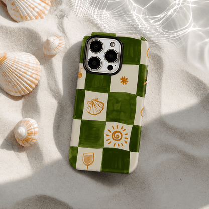 Coastal Checkered Phone Case