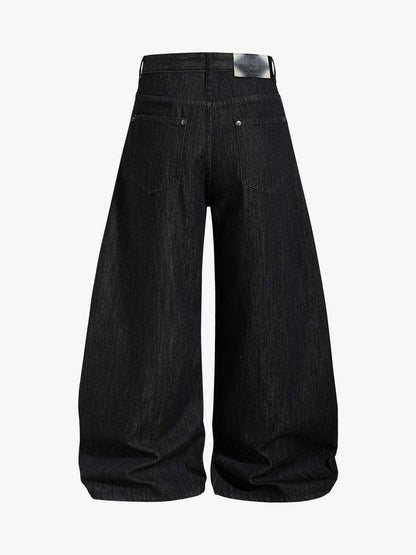 Vintage Eyelet Chain Baggy Jeans; Black / S, Black / M, Black / L, Black / XL, Black / 2XL