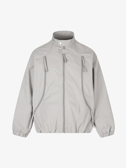 Street-style Multi-zipper Casual Jacket