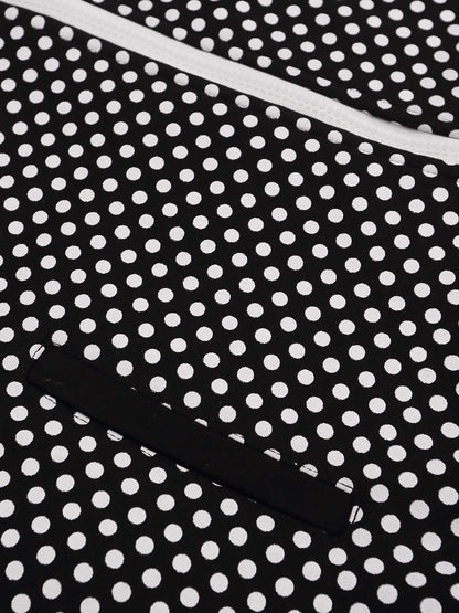 Polka-Dot Script Graphic Jacket; Black / M, Black / L, Black / XL
