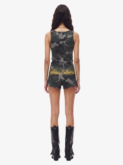 Y2K Camo Graffiti Tank Set; Yellow Camo / S, Yellow Camo / M, Yellow Camo / L
