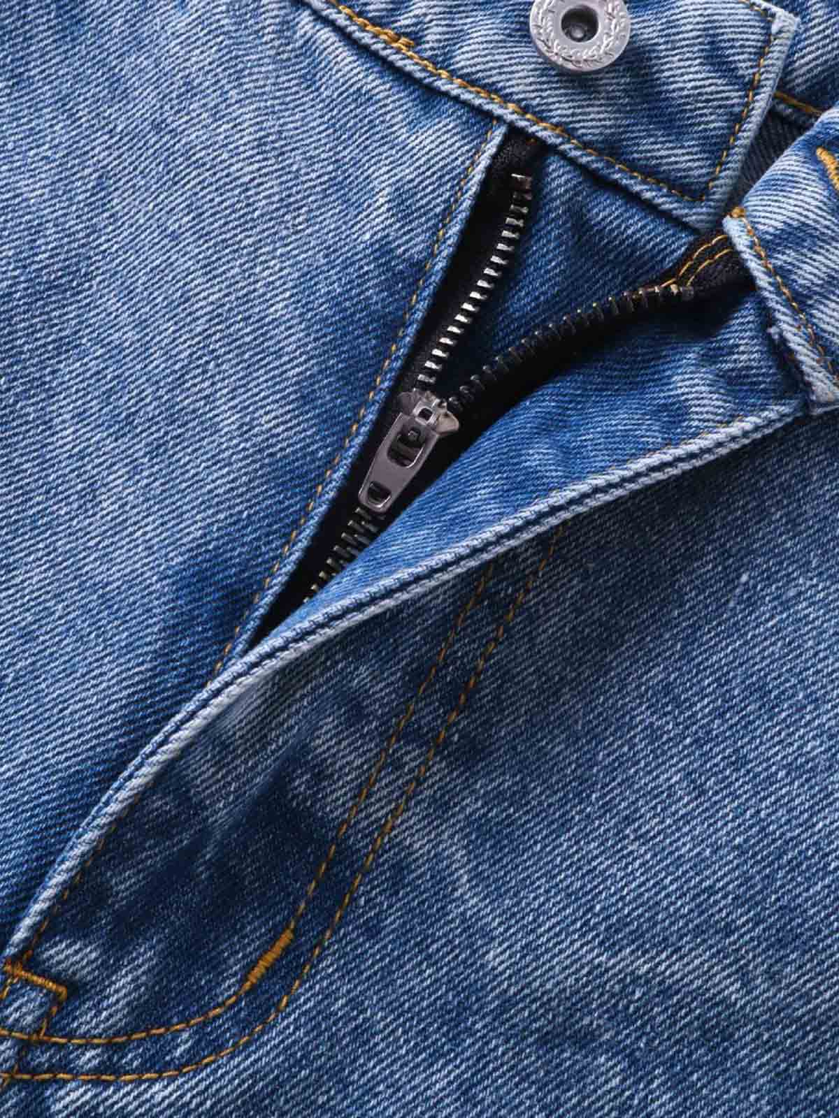 Y2K Faded Stacked Denim Jeans; Blue / S, Blue / M, Blue / L, Blue / XL