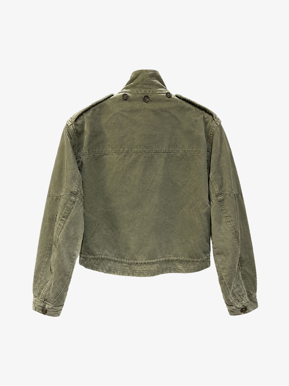Patch Graphic Cropped Utility Jacket; Army Green / S, Army Green / M, Army Green / L, Army Green / XL, Army Green / 2XL