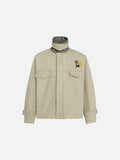 Intricate Badge Olive Utility Jacket
