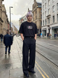 DAXUEN Relaxed-fit short-sleeved graphic T-shirt — model photo