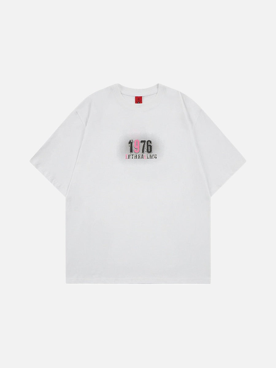 DAXUEN Relaxed-fit short-sleeved graphic T-shirt