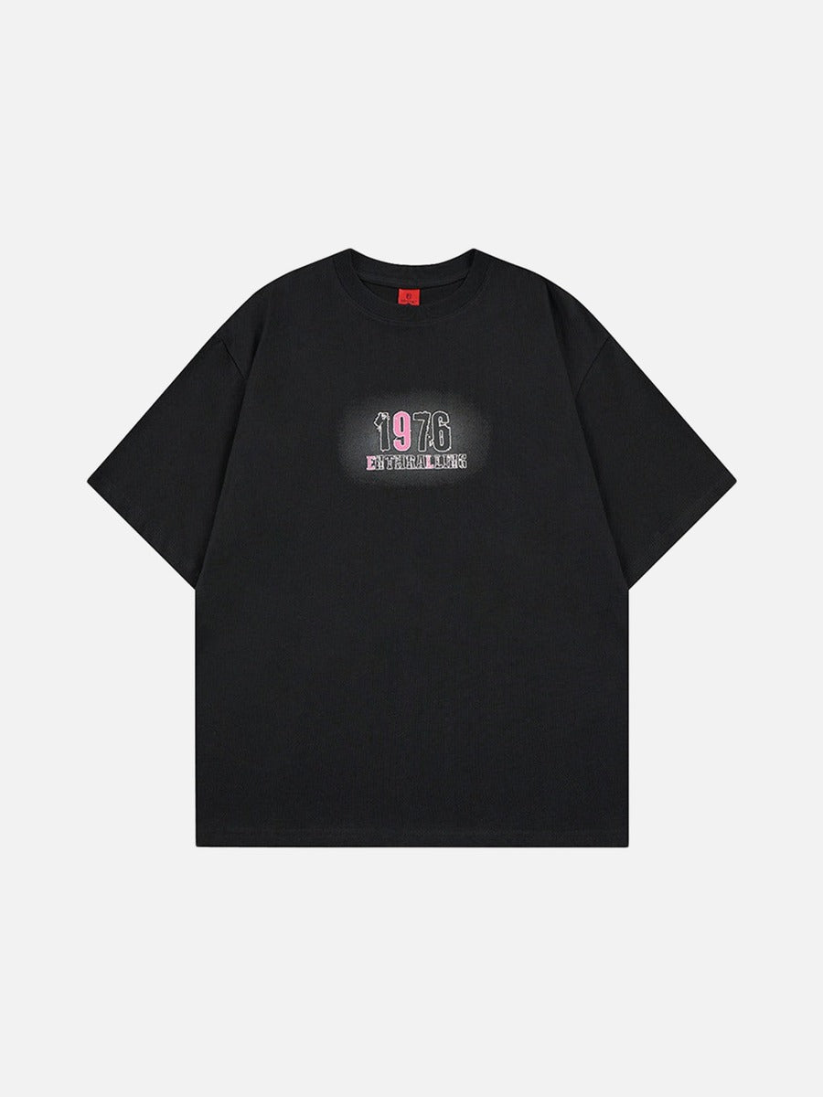 DAXUEN Relaxed-fit short-sleeved graphic T-shirt