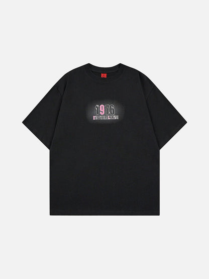 DAXUEN Relaxed-fit short-sleeved graphic T-shirt