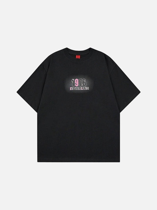 DAXUEN Relaxed-fit short-sleeved graphic T-shirt