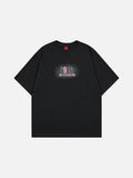 DAXUEN Relaxed-fit short-sleeved graphic T-shirt