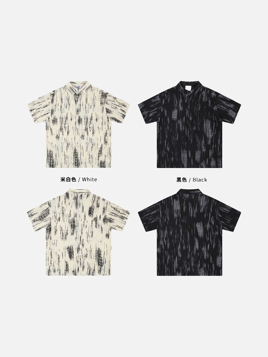 Abstract Gradient Short-Sleeved Shirt