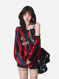 Bold Striped V-Neck Long-Sleeve Top