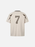 Contrasting Panel Short-Sleeve T-Shirt