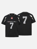 Contrasting Panel Short-Sleeve T-Shirt
