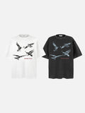 Faded Black Eagles Graphic Tee