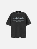 Faded Black Gothic Script Graphic Tee