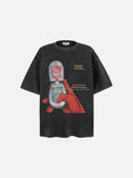 Vintage Flip Phone Graphic Oversized T-Shirt