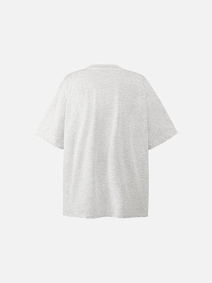 Distressed Dark Olive Silhouette Crowd T-Shirt