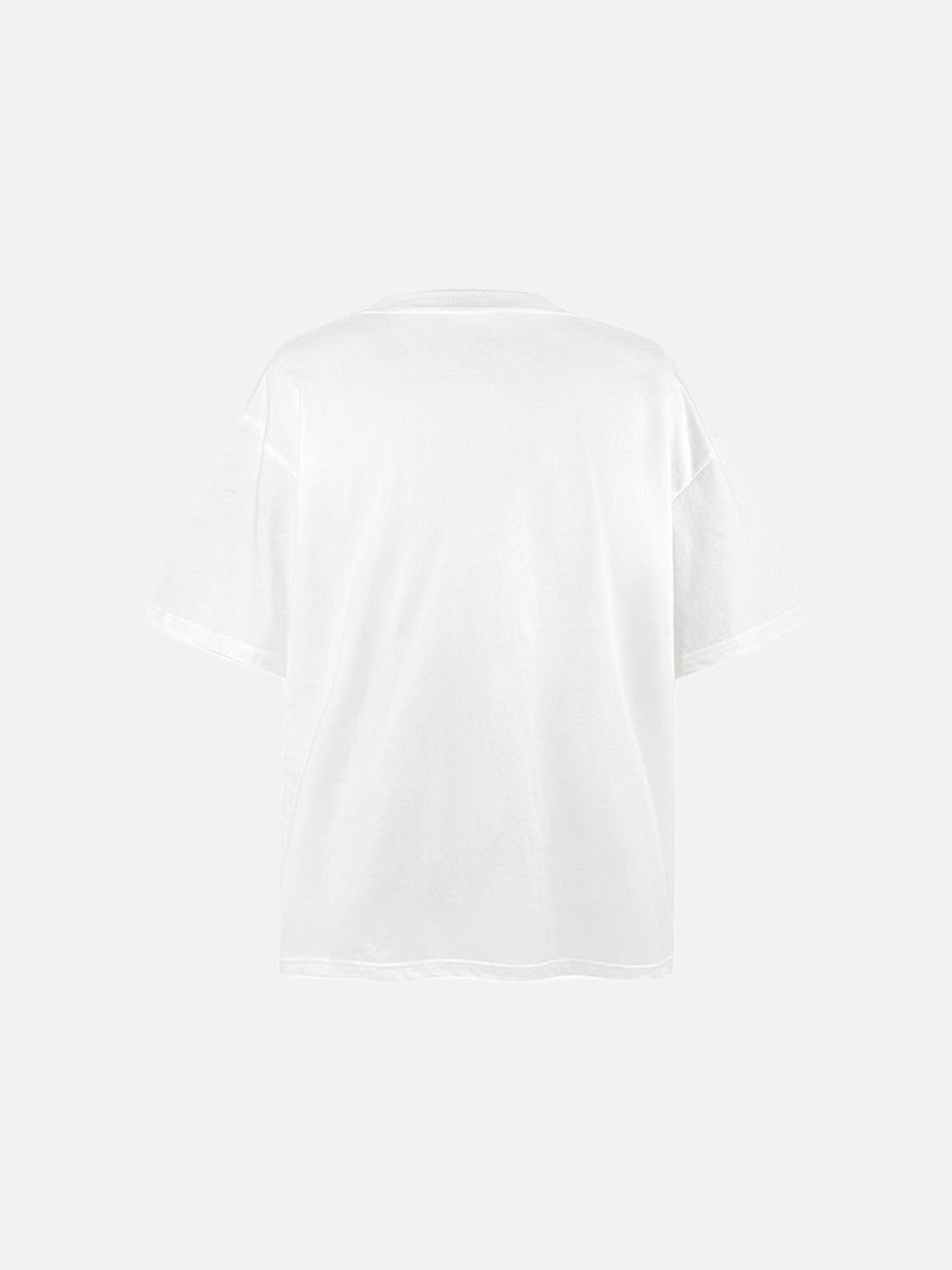 Distressed Illustrative Conflict Graphic Tee