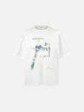 Distressed 'NOT TODAY DEVIL' Graphic T-Shirt