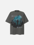 Distressed Urban Graphic Oversized T-Shirt