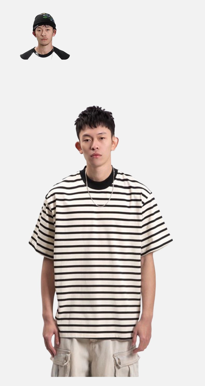 Bold Stripe Relaxed-Fit T-Shirt