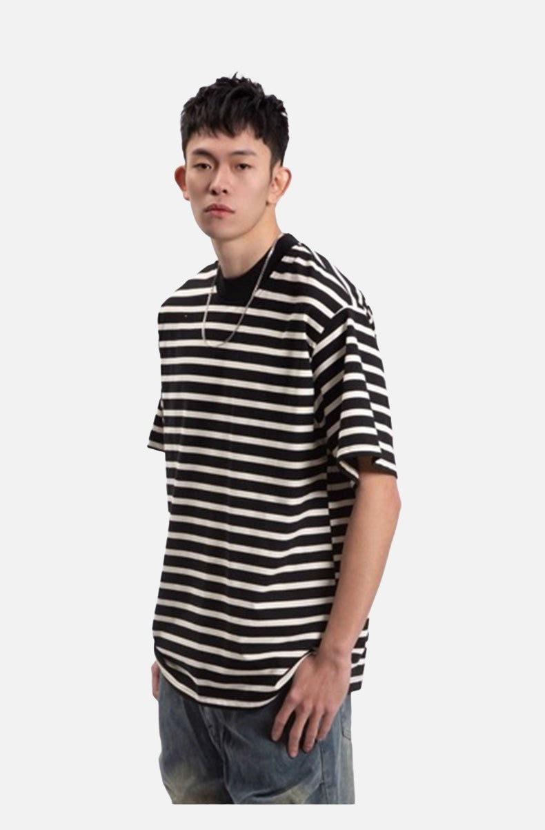 Bold Stripe Relaxed-Fit T-Shirt
