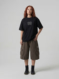 DAXUEN Short-sleeve oversized t-shirt with graphic design — model photo