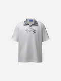 DAXUEN Casual short-sleeve collared top with animal print