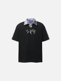 DAXUEN Casual short-sleeve collared top with animal print