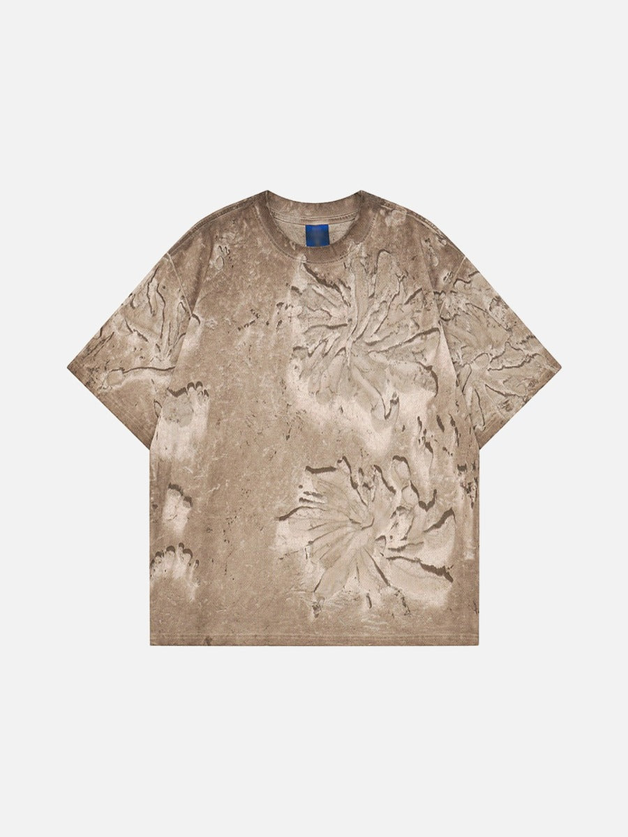 DAXUEN Short-sleeved abstract pattern t-shirt