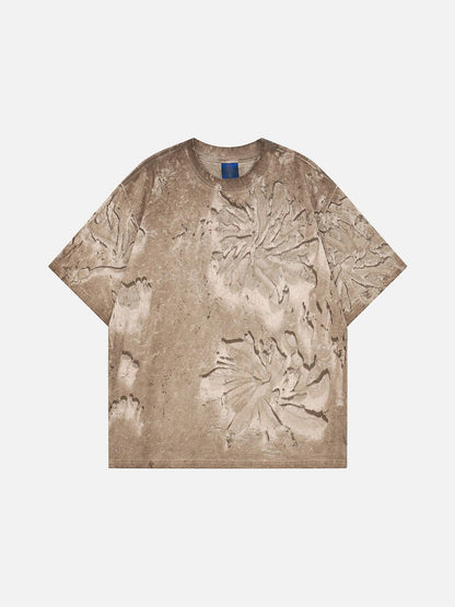 DAXUEN Short-sleeved abstract pattern t-shirt