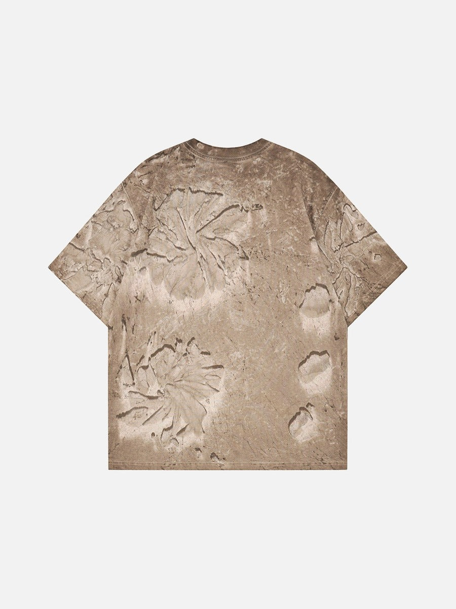 DAXUEN Short-sleeved abstract pattern t-shirt