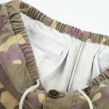 DAXUEN greenish-beige abstract camouflage wide-leg cargo pants