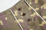 DAXUEN greenish-beige abstract camouflage wide-leg cargo pants