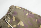 DAXUEN greenish-beige abstract camouflage wide-leg cargo pants