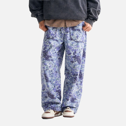 DAXUEN Loose-fitting wide-leg camouflage trousers