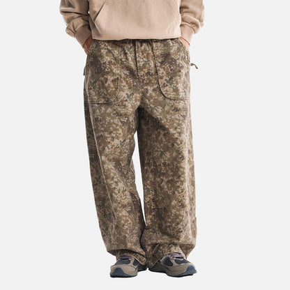 DAXUEN Loose-fitting wide-leg camouflage trousers